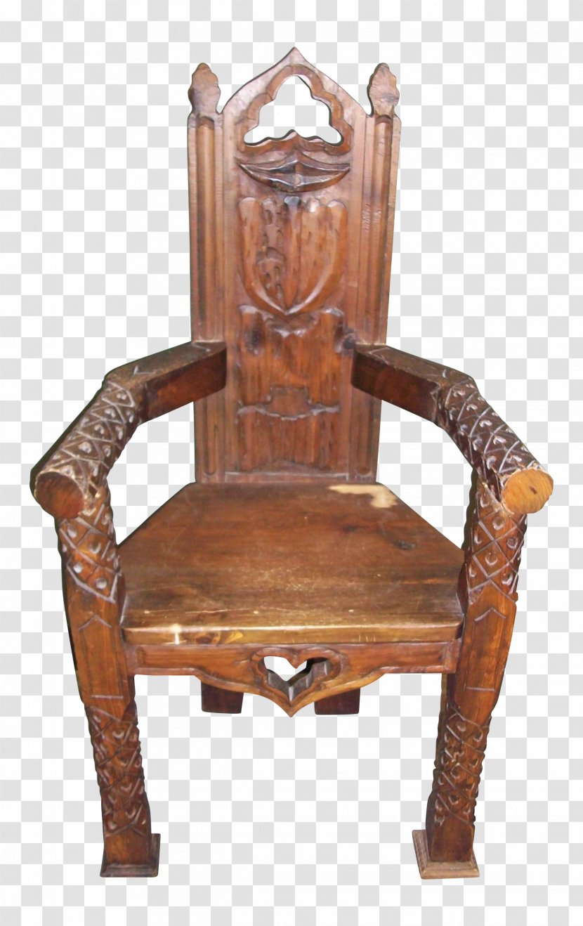 Chair Throne Freemasonry Wood Seat - Gothic Revival Architecture - Mahogany Transparent PNG