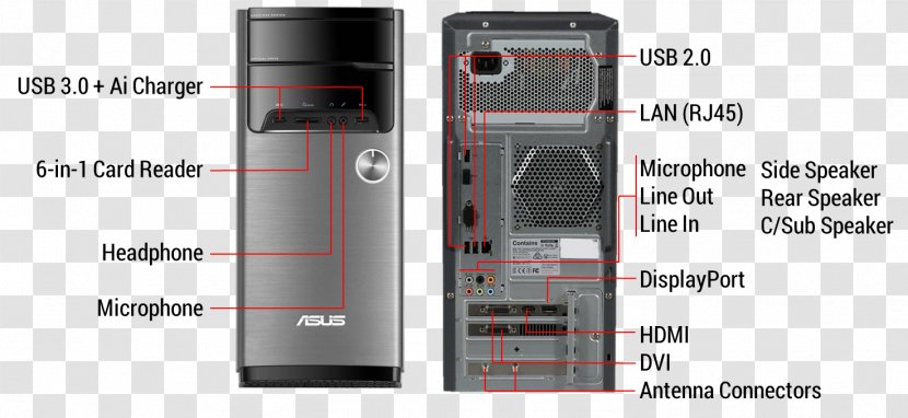 Desktop Computers Graphics Cards & Video Adapters ASUS Intel Core I7 - Computer Transparent PNG