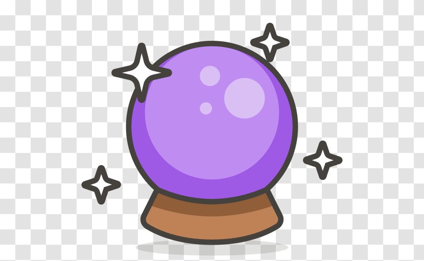 Crystal Ball Magic 8-Ball Emoji - Purple Transparent PNG