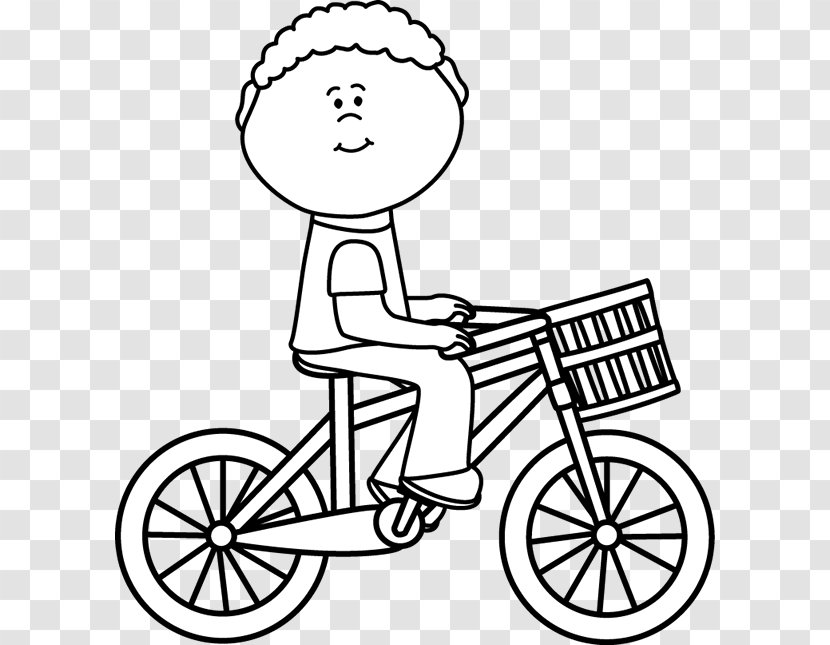 Bicycle Black And White Clip Art - Car Rider Cliparts Transparent PNG