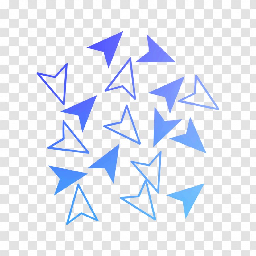 Point Line Triangle Paper - Cobalt Blue - Microsoft Azure Transparent PNG