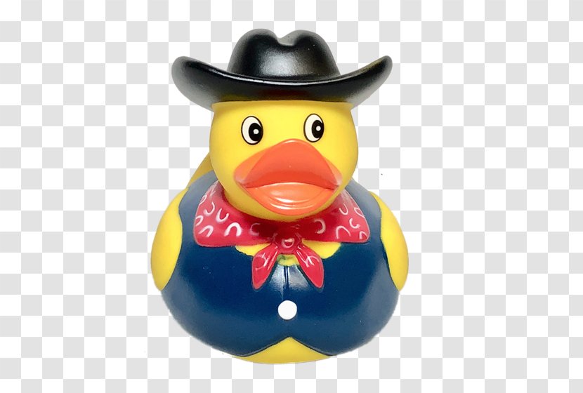 Rubber Duck Cowboy Hat Toy - Ducks Geese And Swans Transparent PNG