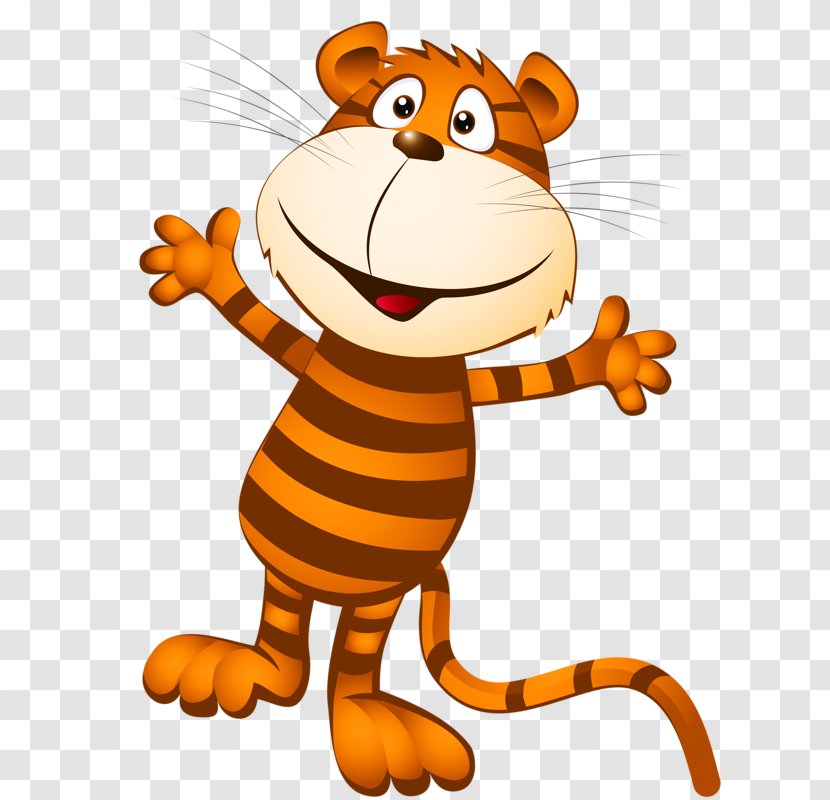 Cute Tiger - Orange - Humour Transparent PNG