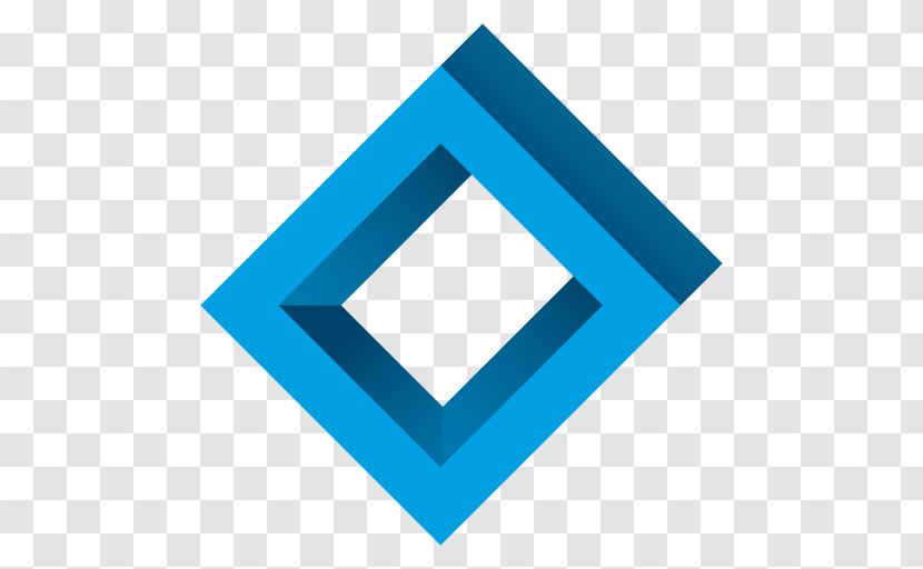 Logo Square Geometry - Azure - Design Transparent PNG