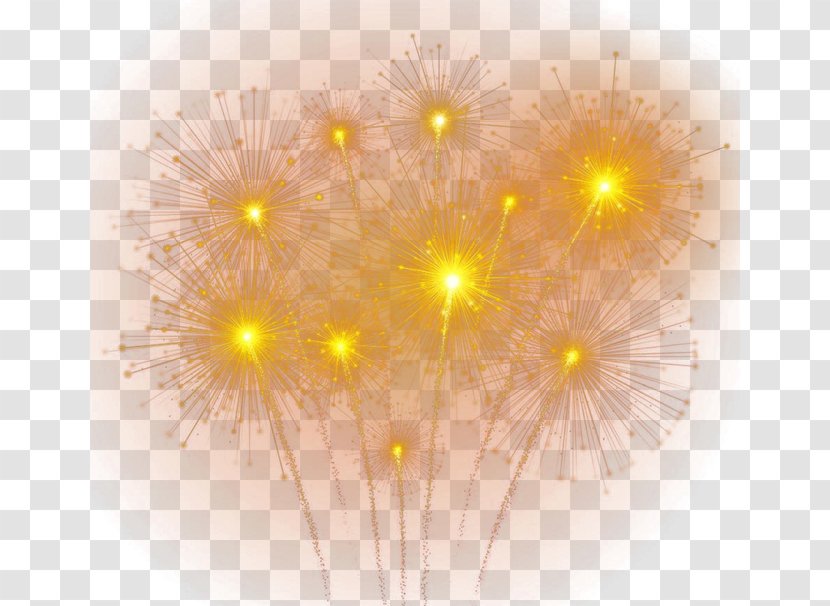 Light Yellow Petal Computer Wallpaper - Fireworks Transparent PNG