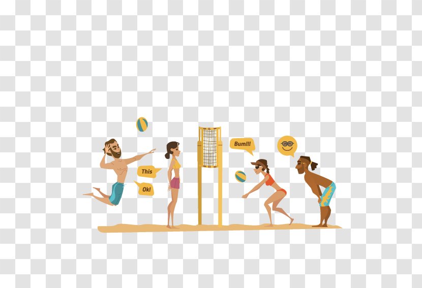Beach Volleyball - Games - Playing On The Doing Sport People Transparent PNG