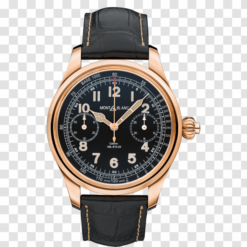 Chronograph Montblanc Tachymeter Watch Movement - Watches Mechanical Black And Gold Male Table Transparent PNG
