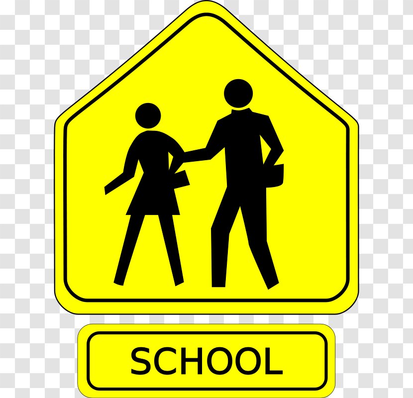 Corona-Norco Unified School District Student Zone Traffic Sign - Silhouette - Braille Clipart Transparent PNG