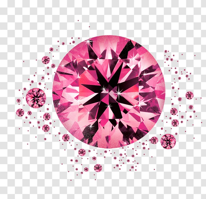 Gift Necklace Pendant Diamond Jewellery - Petal - Pink Transparent PNG
