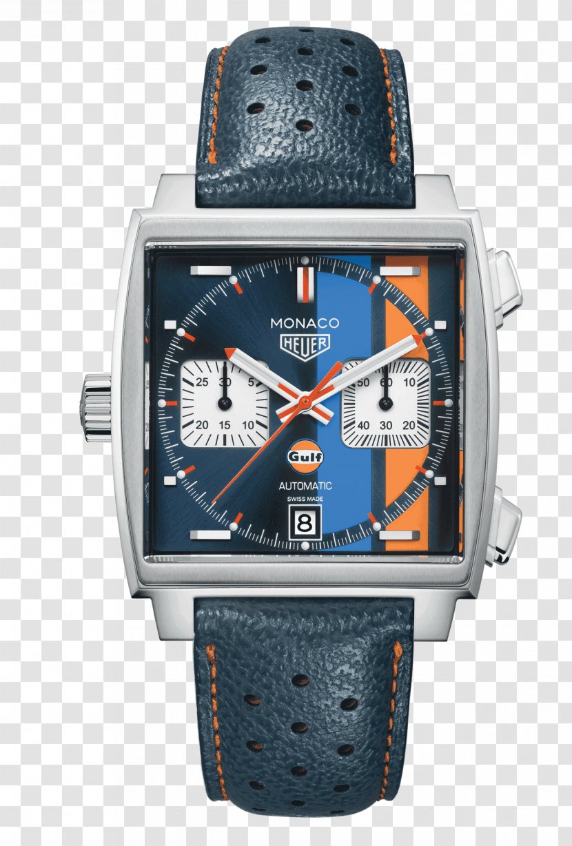 TAG Heuer Monaco Calibre 12 Watch Chronograph - Swiss Made Transparent PNG