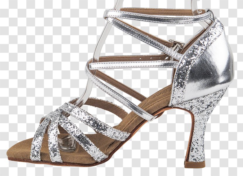 Shoe Dance Sandal - Basic Pump - Silver Sparkles Transparent PNG