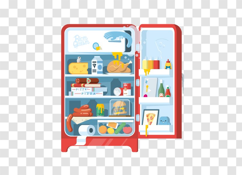 Refrigerator Illustration - Home Appliance Transparent PNG
