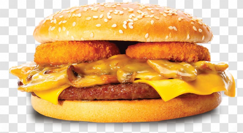 Breakfast Sandwich Cheeseburger Buffalo Burger Fast Food Hamburger - Cheddar Cheese - King Transparent PNG