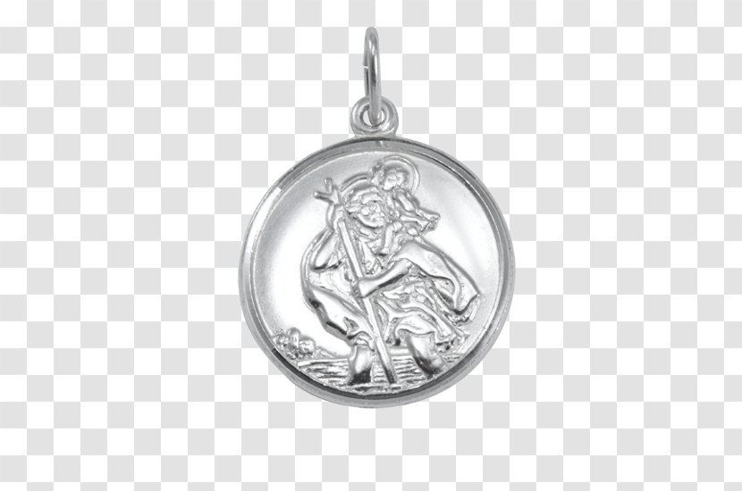 Locket Medal Earring Charms & Pendants Silver - Jewellery Chain - St Christopher Transparent PNG