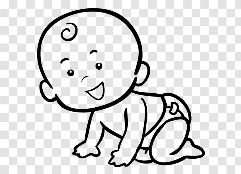 Crawling Child Drawing Infant Diaper - Silhouette Transparent PNG