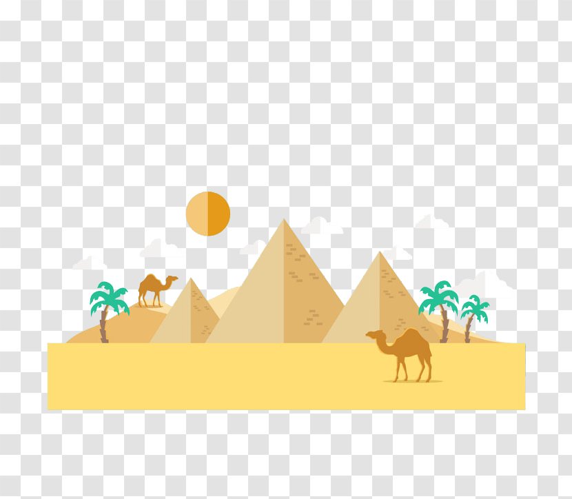 Egyptian Pyramids Ancient Egypt - Pyramid - Desert Camel Transparent PNG