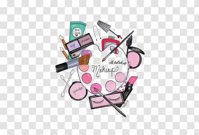 Cosmetics Make-up Artist Fashion Illustration Lipstick - Painting - Hand-painted Makeup Transparent PNG