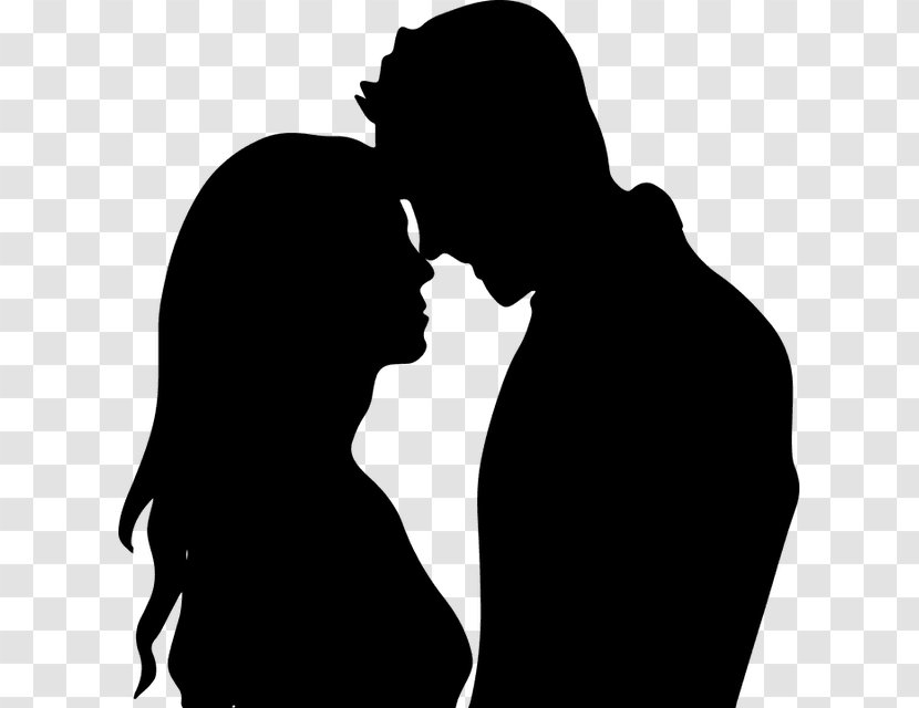 Silhouette Clip Art Romance - Kiss - Cheating Couple Transparent PNG