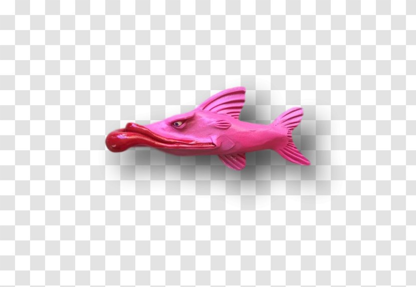 Pink M Fish - Hand Painted Teeth Transparent PNG