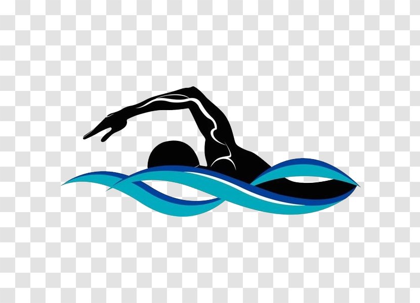 Swimming Silhouette Drawing Illustration - Black Man Transparent PNG