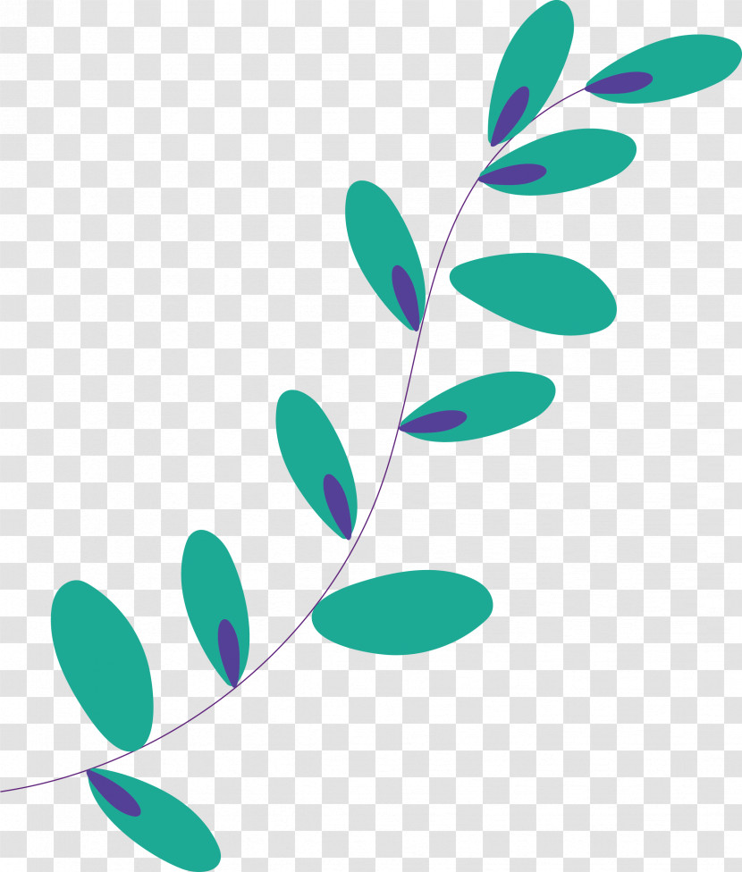 Leaf Plant Stem Green Branch Pattern Transparent PNG