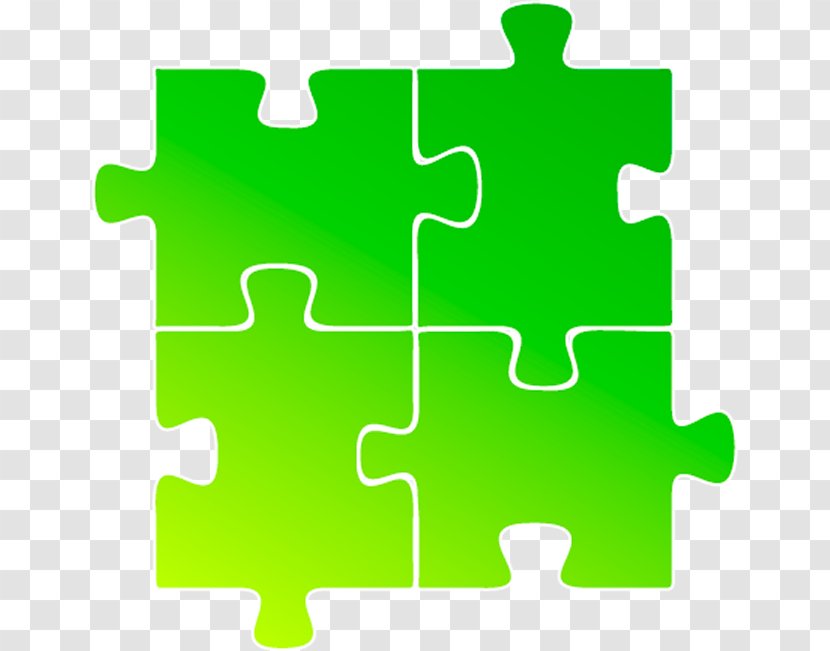 Jigsaw Puzzle Pieces, Green. - 2 - Video Game Transparent PNG