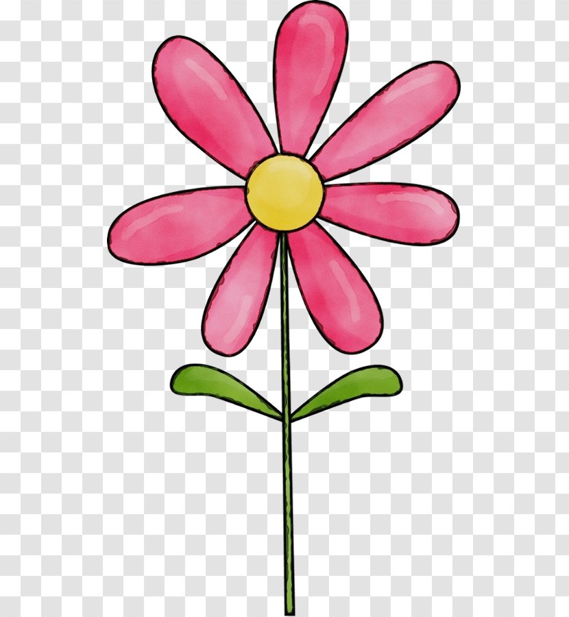 Petal Clip Art Pink Flower Plant - Stem Wildflower Transparent PNG