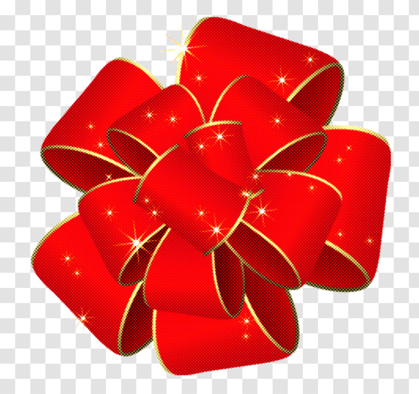 Red Petal Ribbon Carmine Flower Transparent PNG
