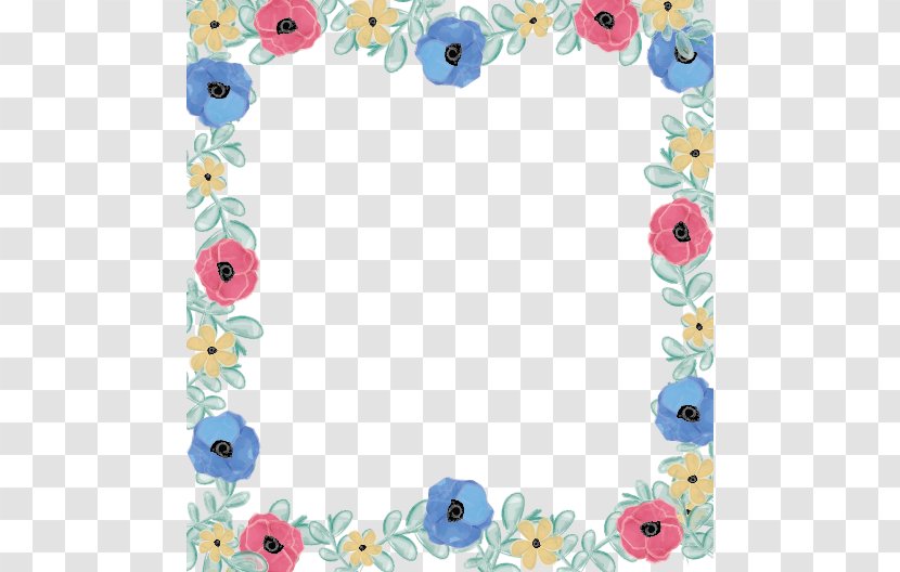 Floral Design Paper Flower - Hand-painted Decoration Border Transparent PNG