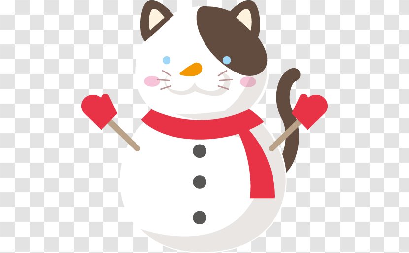Clip Art Cat Product Cartoon Line - Design M - Snowman Transparent PNG