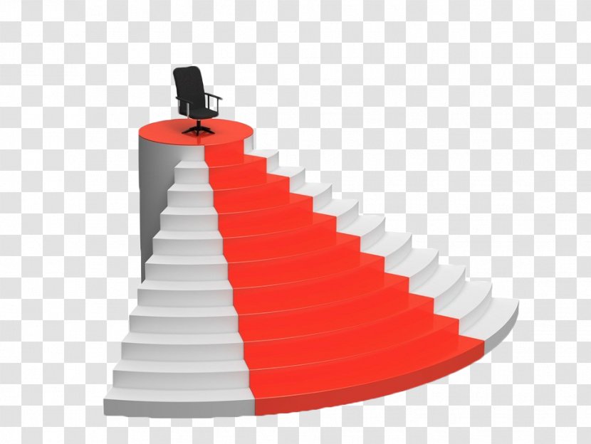 Stairs Chair Illustration - Half The Red Carpet Transparent PNG