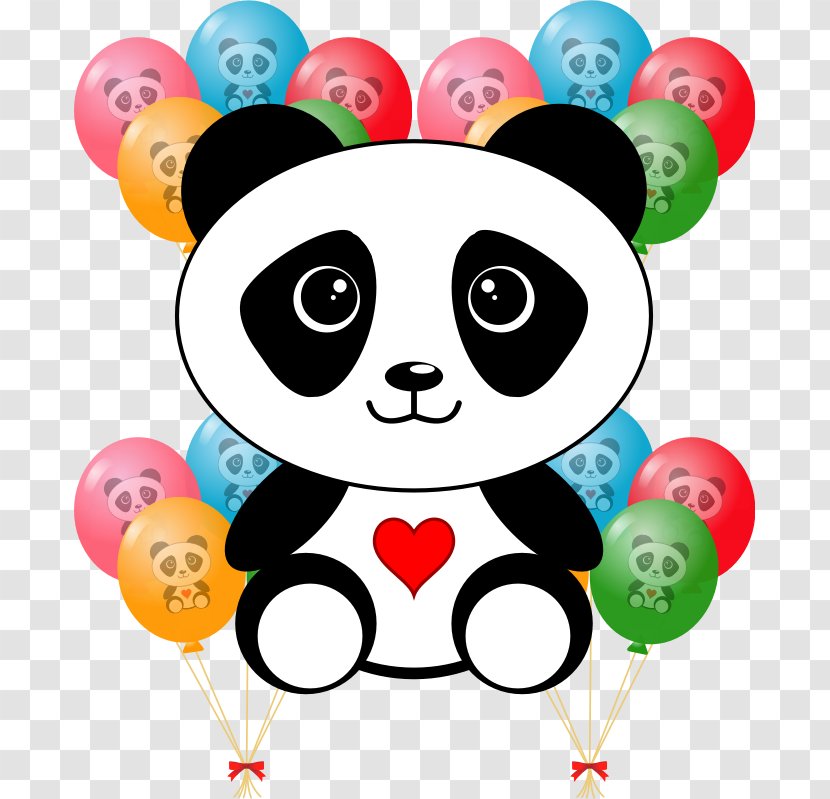 Giant Panda Bear Cuteness Clip Art - Drawing Transparent PNG