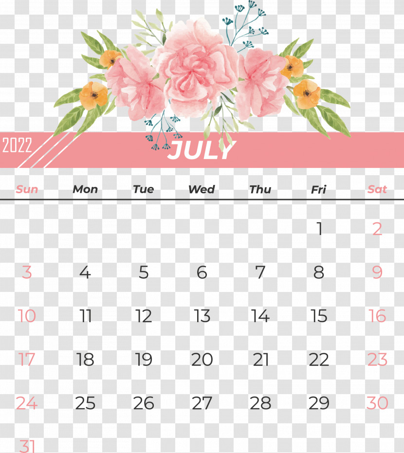 Flower Line Calendar Font Petal Transparent PNG