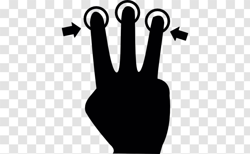 Thumb Hand Finger Clip Art - Black And White Transparent PNG