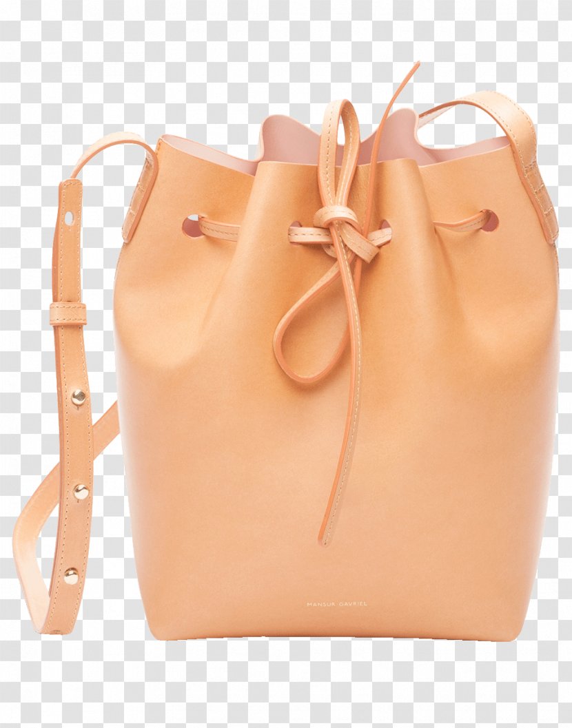Handbag Leather Mansur Gavriel Shopping - Beige - Pink Bucket Transparent PNG