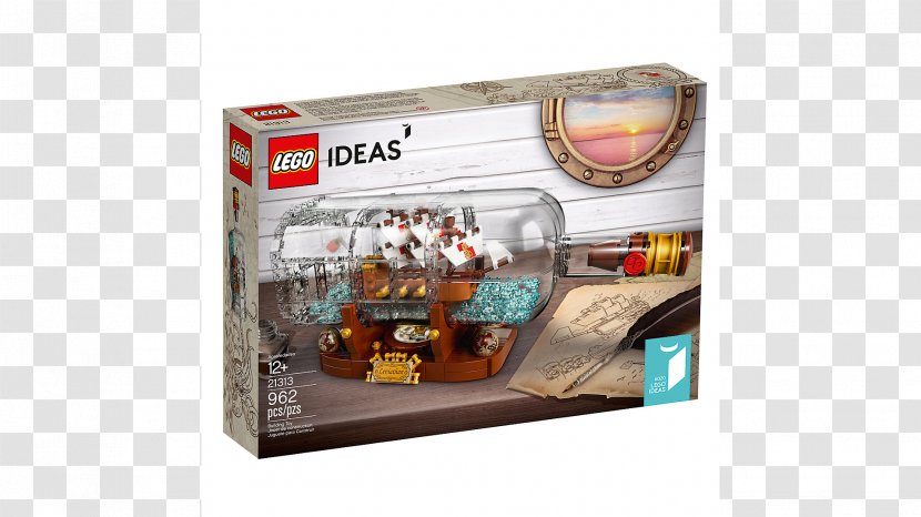 Lego Ideas Toy LEGO 21313 Ship In A Bottle Smyths Transparent PNG