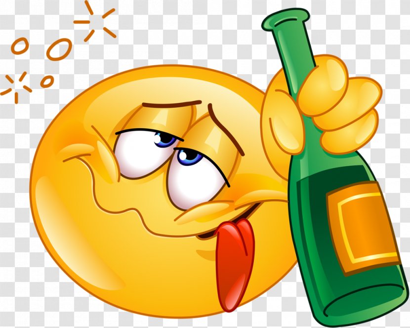 Emoticon Vector Graphics Clip Art Alcoholic Beverages Emoji - Drinking Transparent PNG