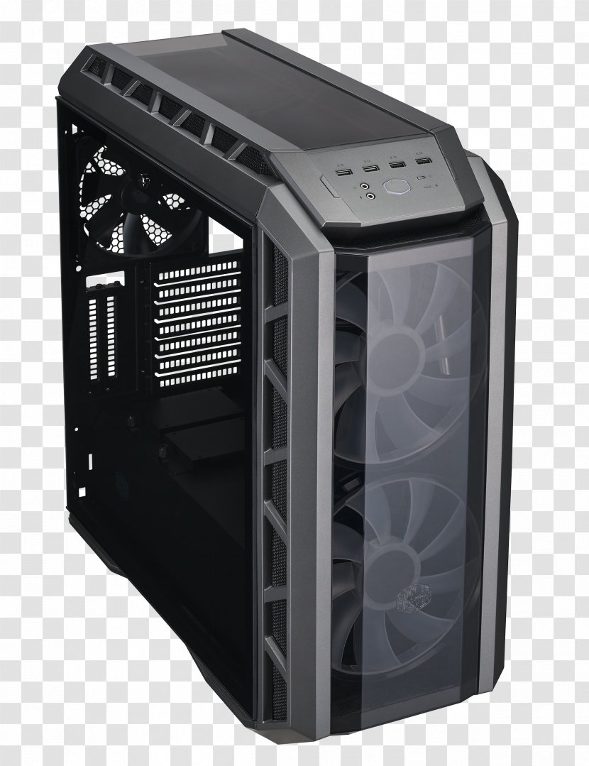 Computer Cases & Housings Power Supply Unit Cooler Master MasterCase H500P Midi-tower Black ATX - Component - Copper Mesh Facade Transparent PNG