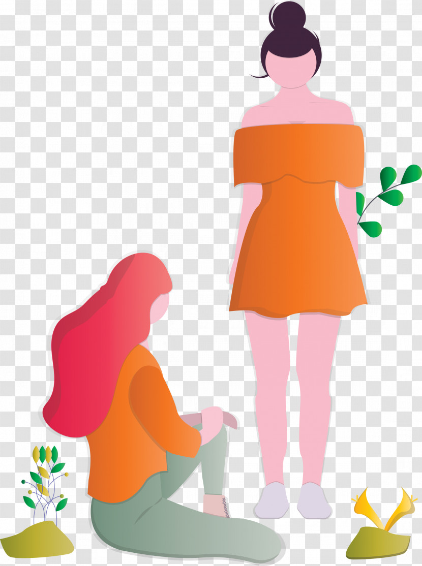 Girls Best Friends Forever BFF Transparent PNG