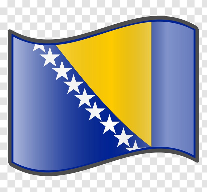 Flag Of Bosnia And Herzegovina Fahne Bosnian - Blue Transparent PNG