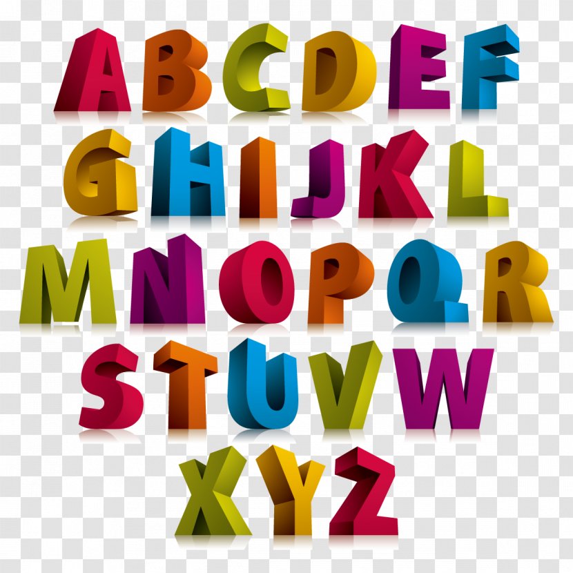 Alphabet Letter 3D Computer Graphics Font - Toy Block - Color Stereoscopic Transparent PNG
