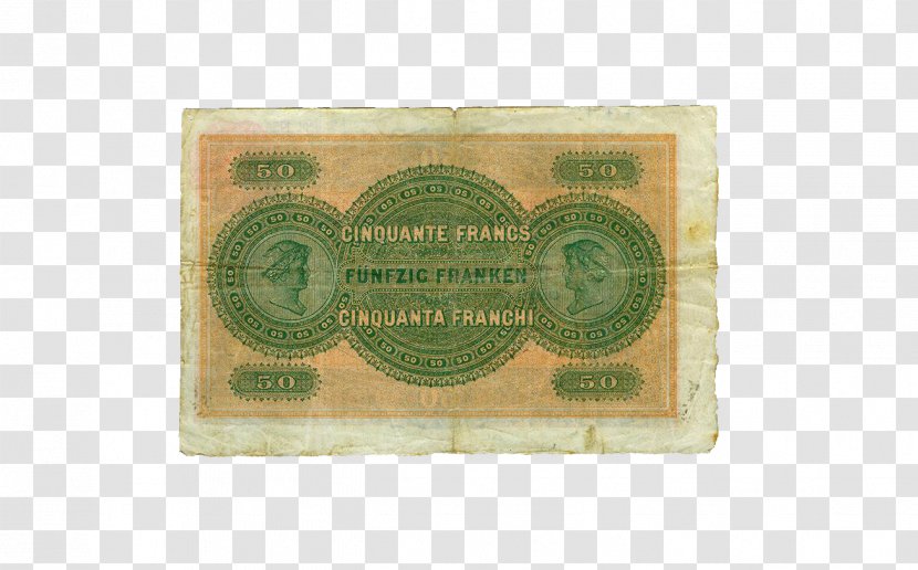 Cash Banknote Swiss Franc Coin Helvetia - Fifty Note Transparent PNG