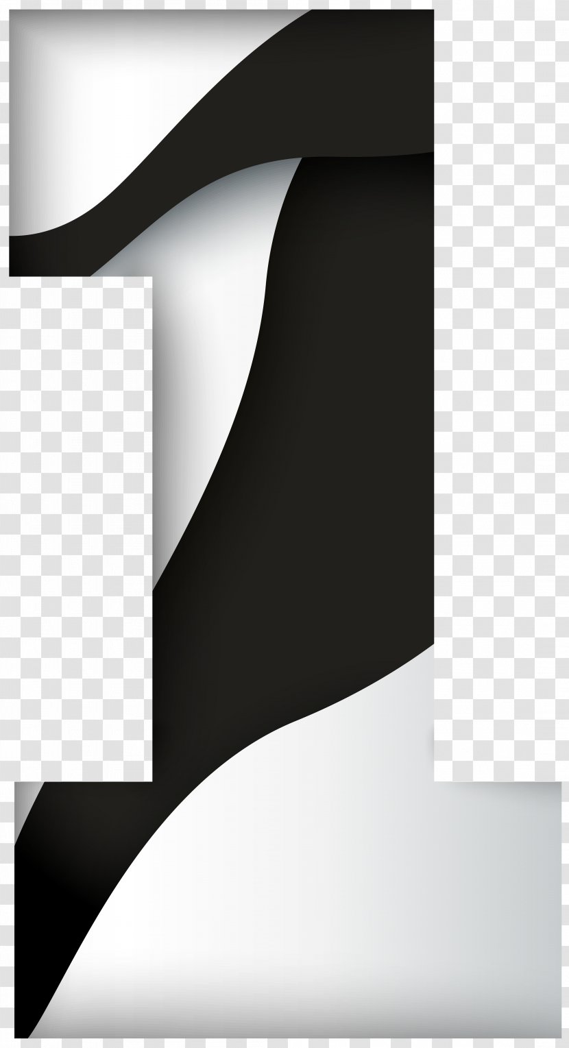Black And White Brand Pattern - Number One Clip Art Image Transparent PNG
