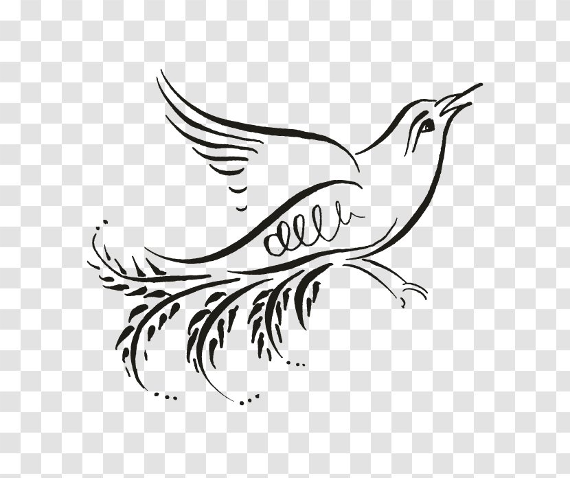 Beak Drawing Line Art Feather Clip - Tail - Arabic Motif Transparent PNG