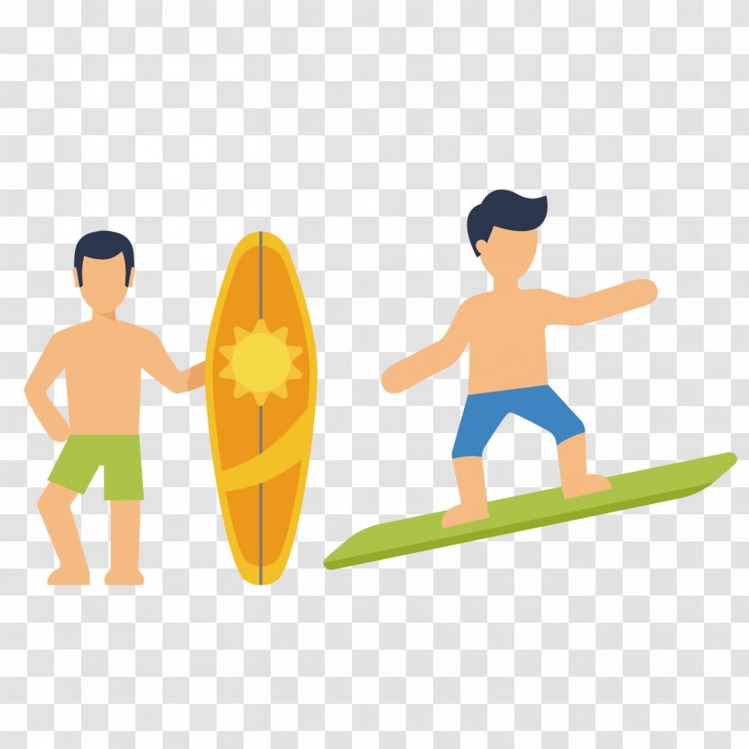 Surfing - Yellow - People Transparent PNG