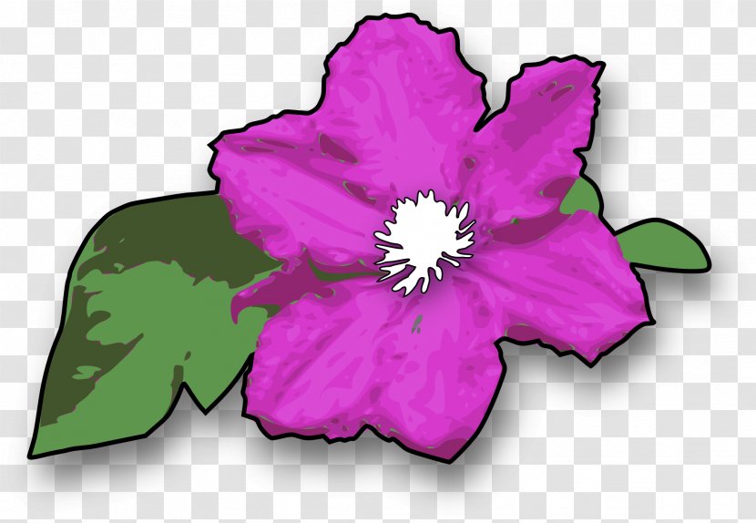 Leather Flower Drawing Clip Art - Petal - Purple Green Leaves Transparent PNG
