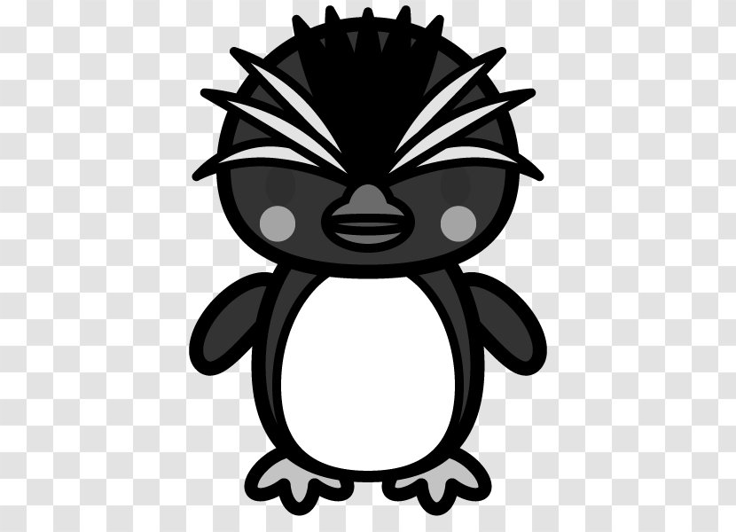 Southern Rockhopper Penguin Black And White Clip Art - Handwriting Transparent PNG