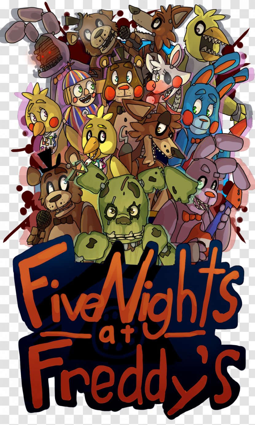 Five Nights At Freddy's 2 4 T-shirt Sleeve - Watercolor Transparent PNG