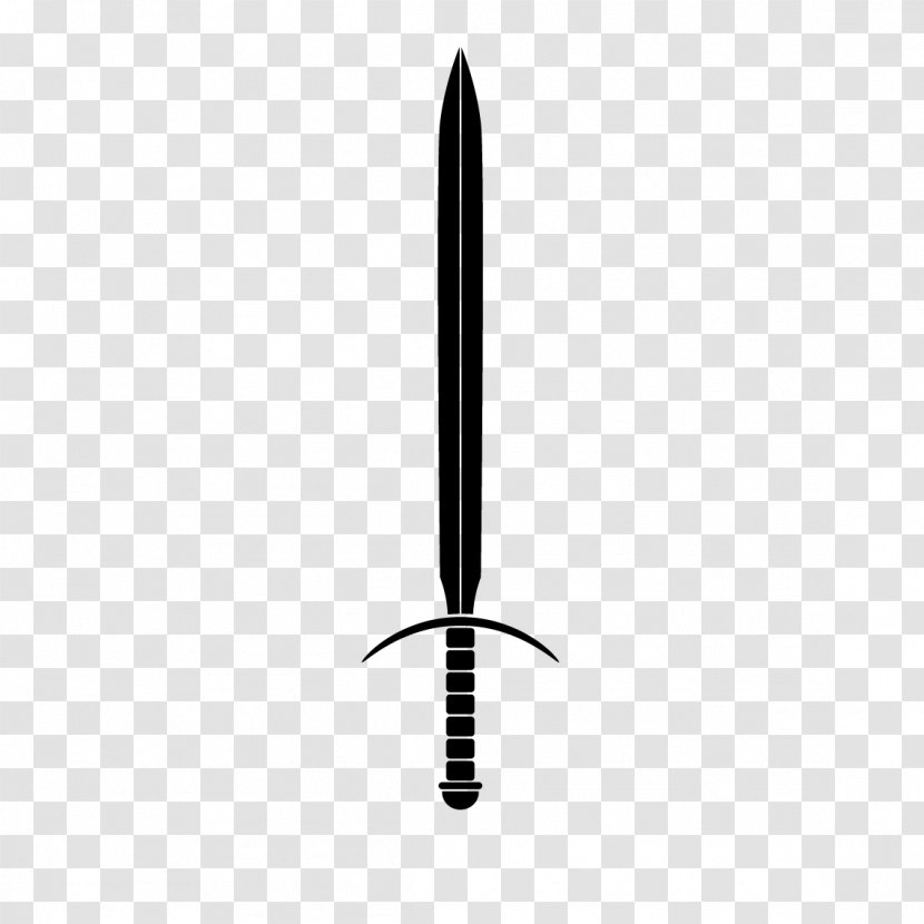 Black And White Pattern - Sword - Ancient Battlefield Weapon Transparent PNG