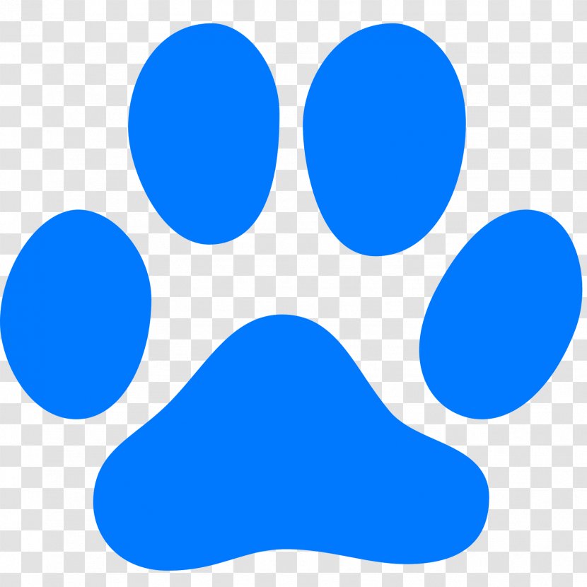 Cat Dog Animal Track Paw - Blue - Footprints Transparent PNG